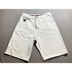 Vintage Pelle Pelle‎ Marc Buchanan Mens 36 Shorts White Denim Zip Pockets Y2K.